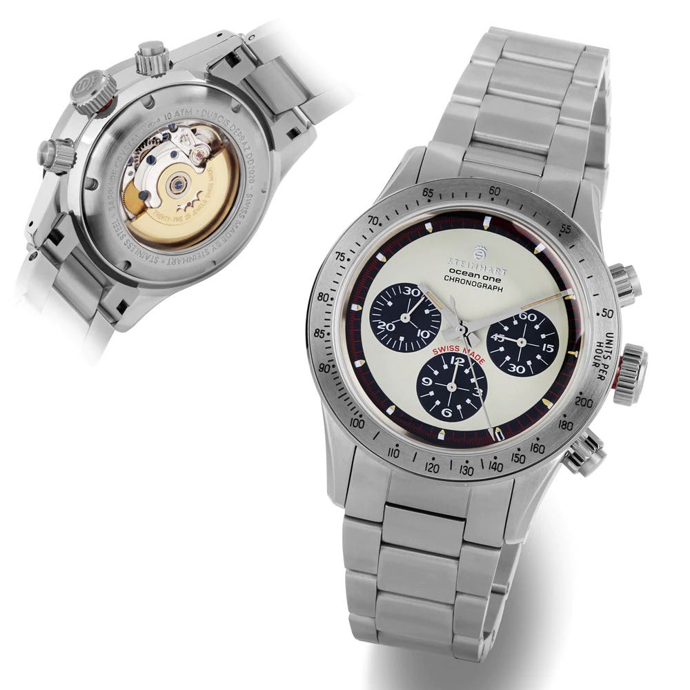 Steinhart Ocean One Vintage Chronograph White Dial 42mm