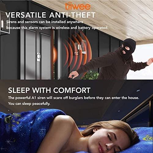 tiiwee A1 Home Alarm System Wireless Kit 1 Siren, 2 Window & Door