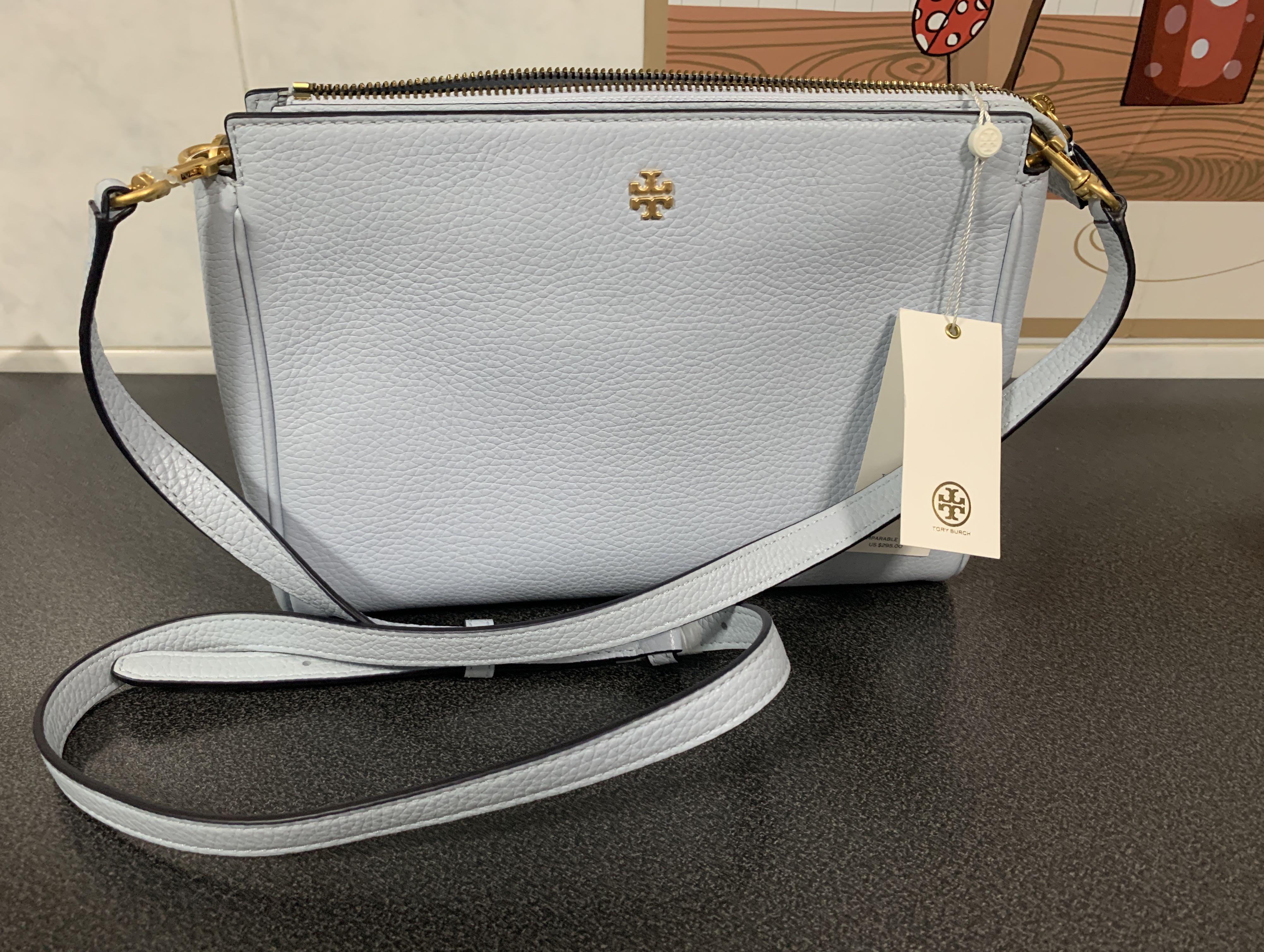 Tory Burch 74101 Blake Luna Light Blue Gold Hardware Women s Crossbody
