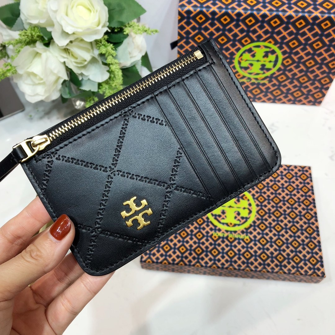 Tory Burch Georgia Top-Zip Card Case, Women's Fashion, Bags & Wallets,  Purses & Pouches on Carousell