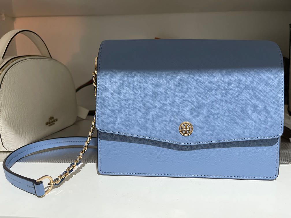 Tory burch sales robinson tote bluewood