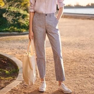 UNIQLO Cotton Linen Relaxed Pants Women s Fashion Bottoms Other Bottoms on Carousell