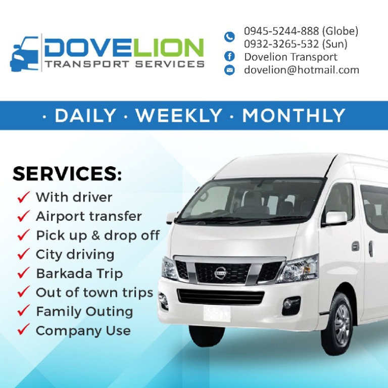 Van and Car for Rent Self Drive, Vehicle Rentals on Carousell