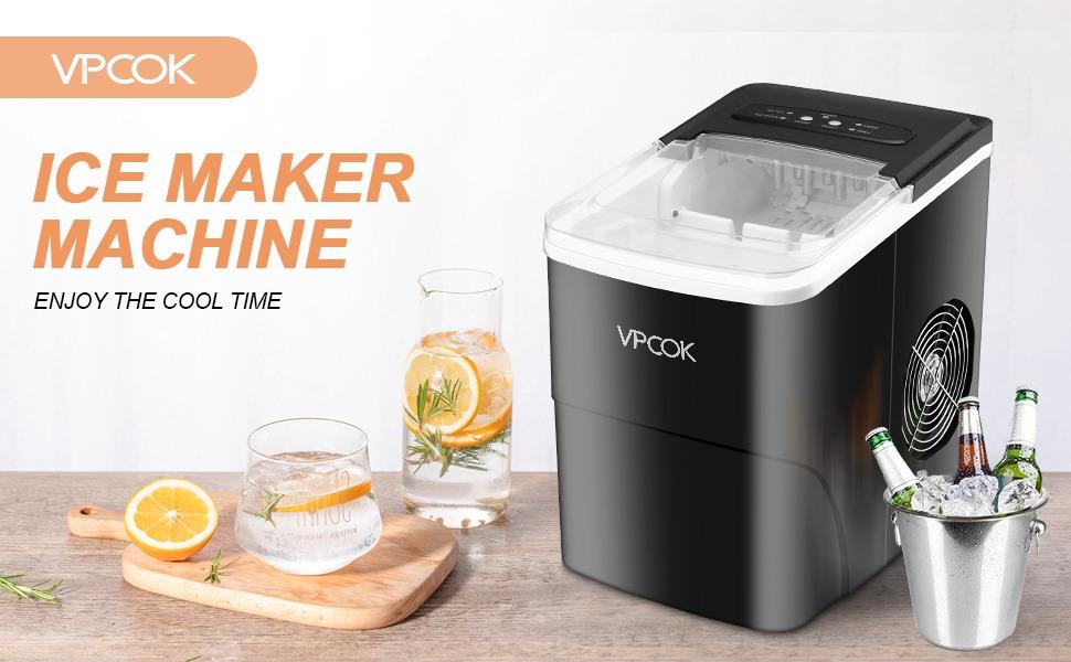 VPCOK Ice Maker Portable Ice Maker Countertop Ice Maker Machine (Rare