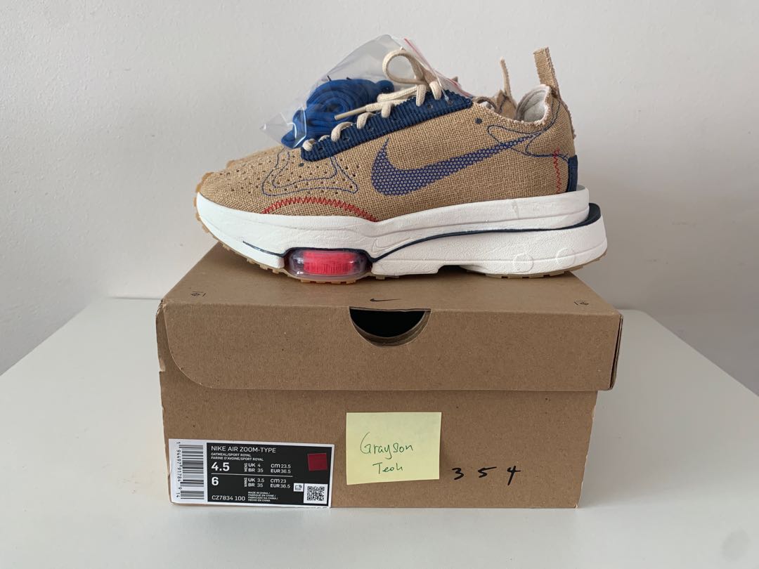 W.US 6 Nike x Size Air Zoom Type Hemp Women s Fashion Footwear Sneakers on Carousell