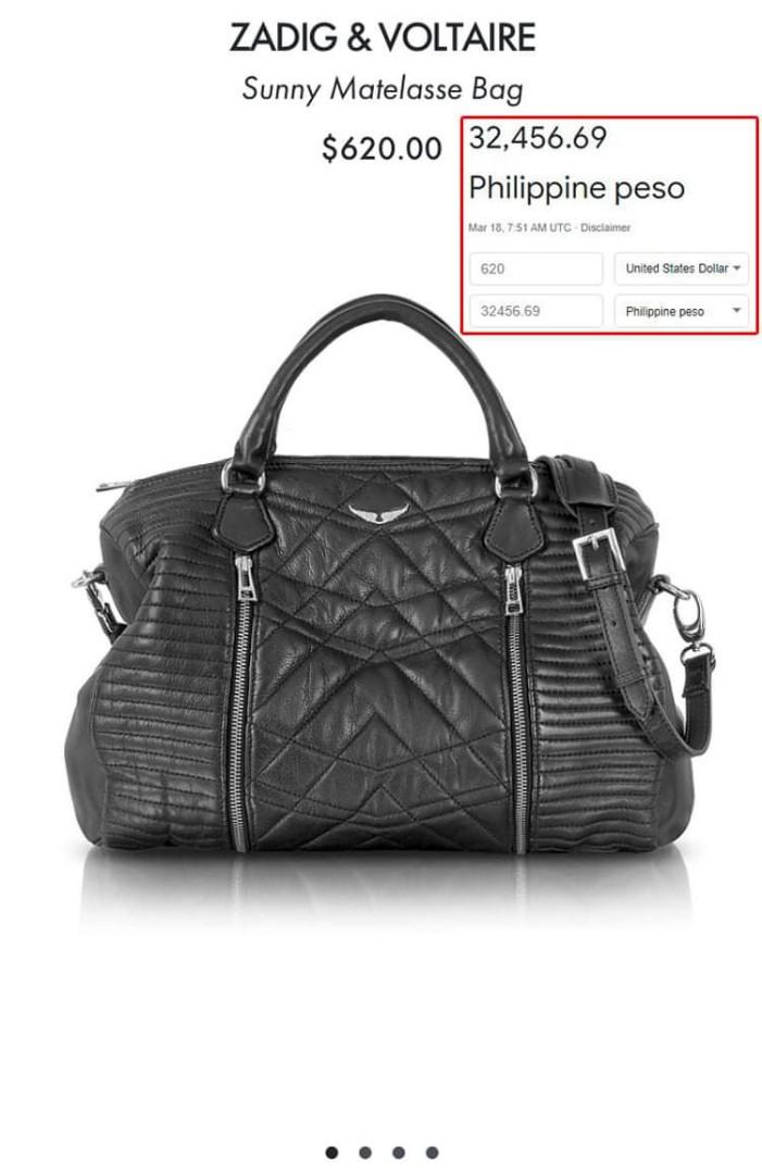 Zadig & Voltaire TwoWay Duffle Bag, Women's Fashion, Bags & Wallets