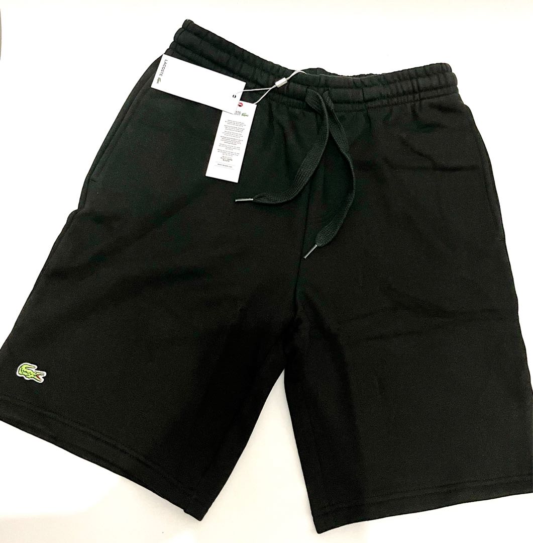 047 Men s Lacoste Sport Logo Shorts Black Men s Fashion