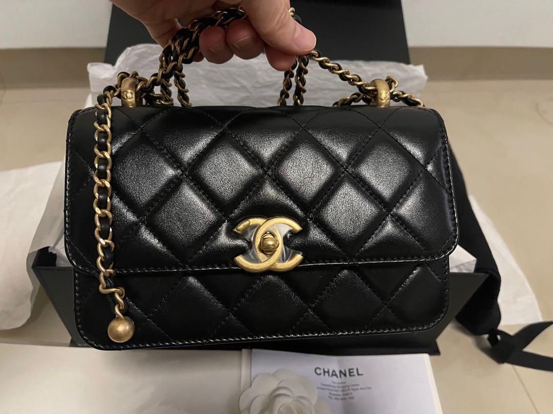Chanel Double Pearl Crush Luxury Bags  Wallets on Carousell