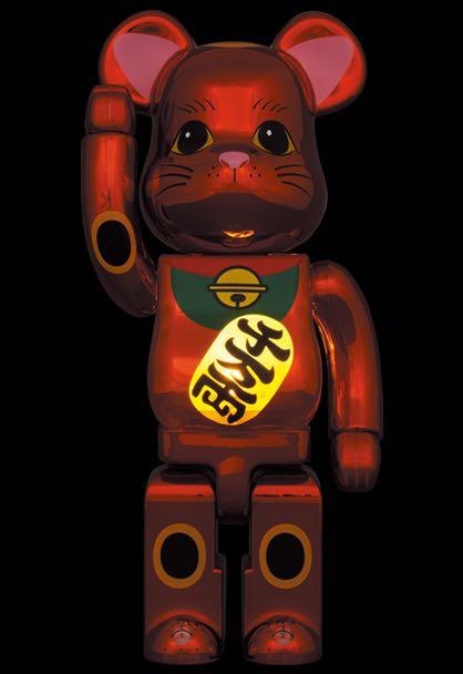 全新未開Bearbrick be@rbrick BE@RBRICK 招き猫梅金メッキ発光400