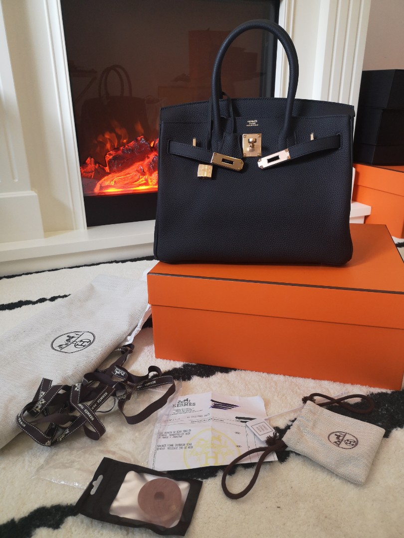 Hermès Birkin 30 Noir Togo with Rose Gold Hardware - Bags - Kabinet Privé