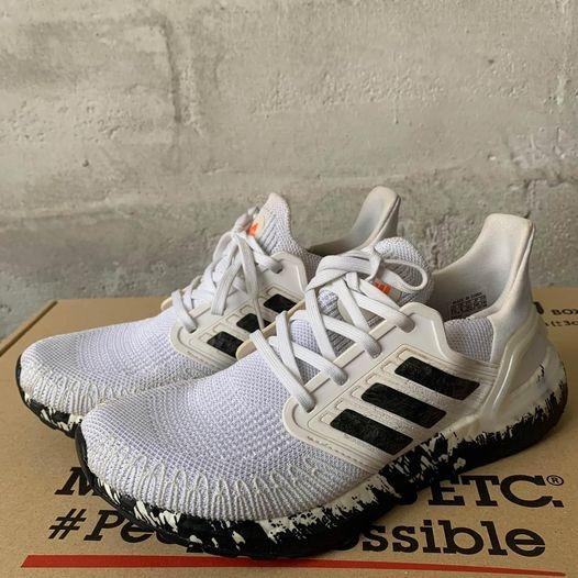 Adidas WMNS Ultraboost 20 Paint Splatter White Black Size US