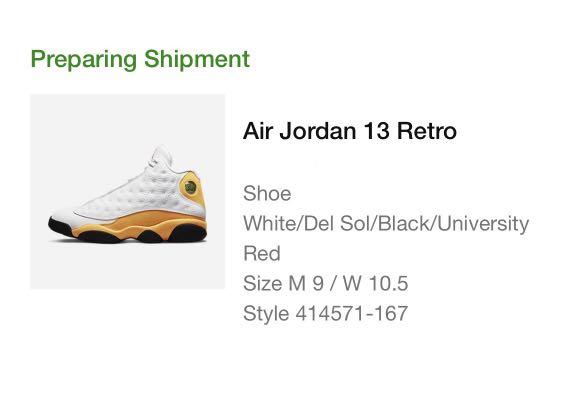 Jordan style shop chart