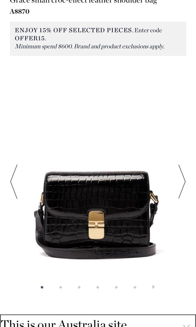 A.P.C. Grace Croc Small Leather Bag curated on LTK