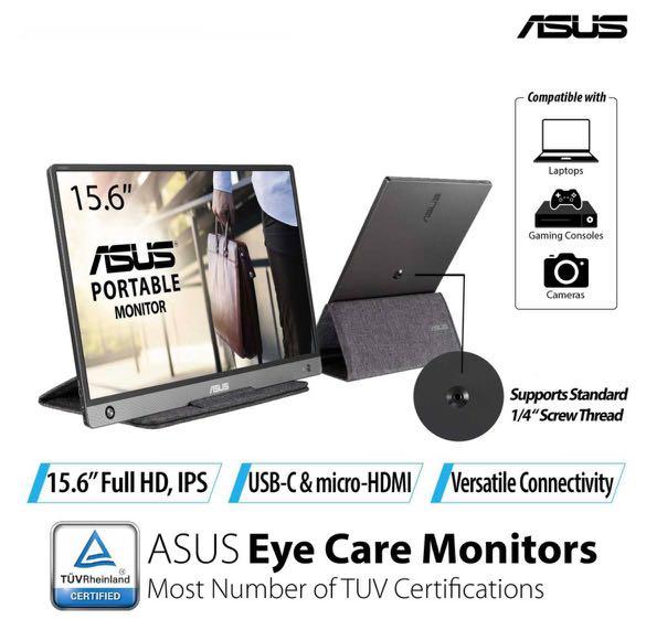 ASUS ZenScreen MB16AH Portable USB Monitor 15.6 inch, Computers \u0026 Tech,  Laptops \u0026 Notebooks on Carousell