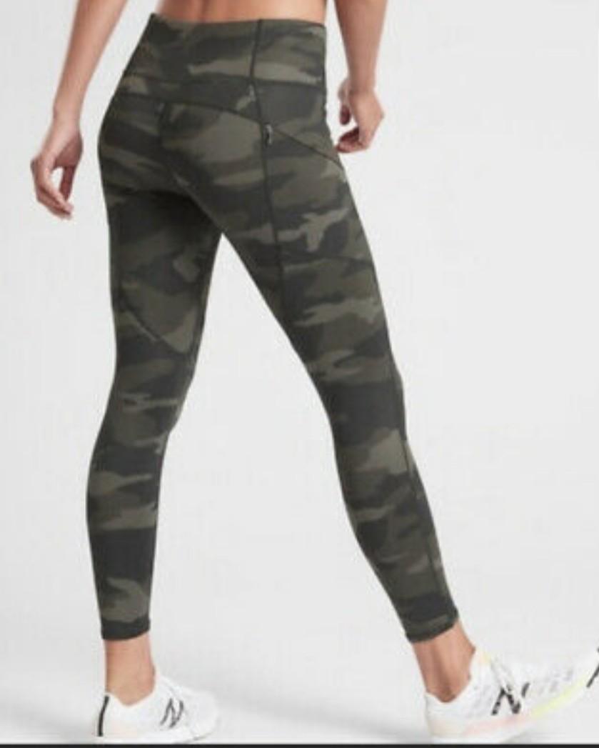 Athleta Camo Contender 7/8 Tight Leggings Pockets Stretch Olive Small,  Women's Fashion, Activewear on Carousell