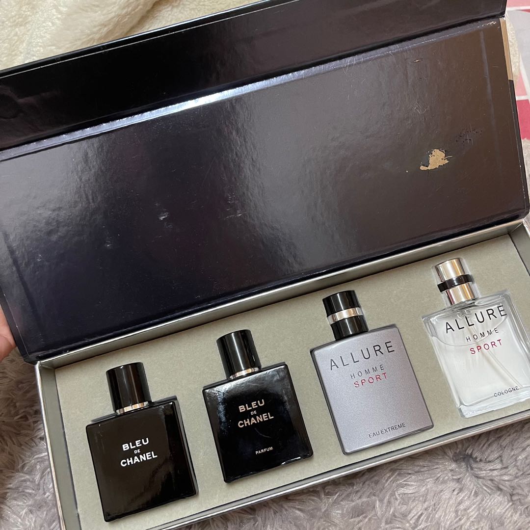 Authentic Chanel Men 4in1 Gift Box (25ml each), Beauty & Personal Care,  Fragrance & Deodorants on Carousell