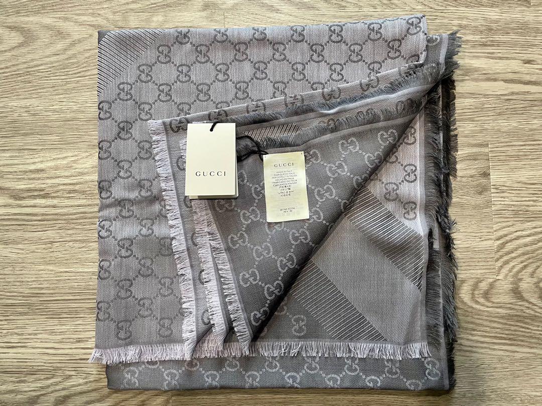 Authentic GUCCI Signature Scarf, Women's Fashion, Watches & Accessories,  Scarves on Carousell