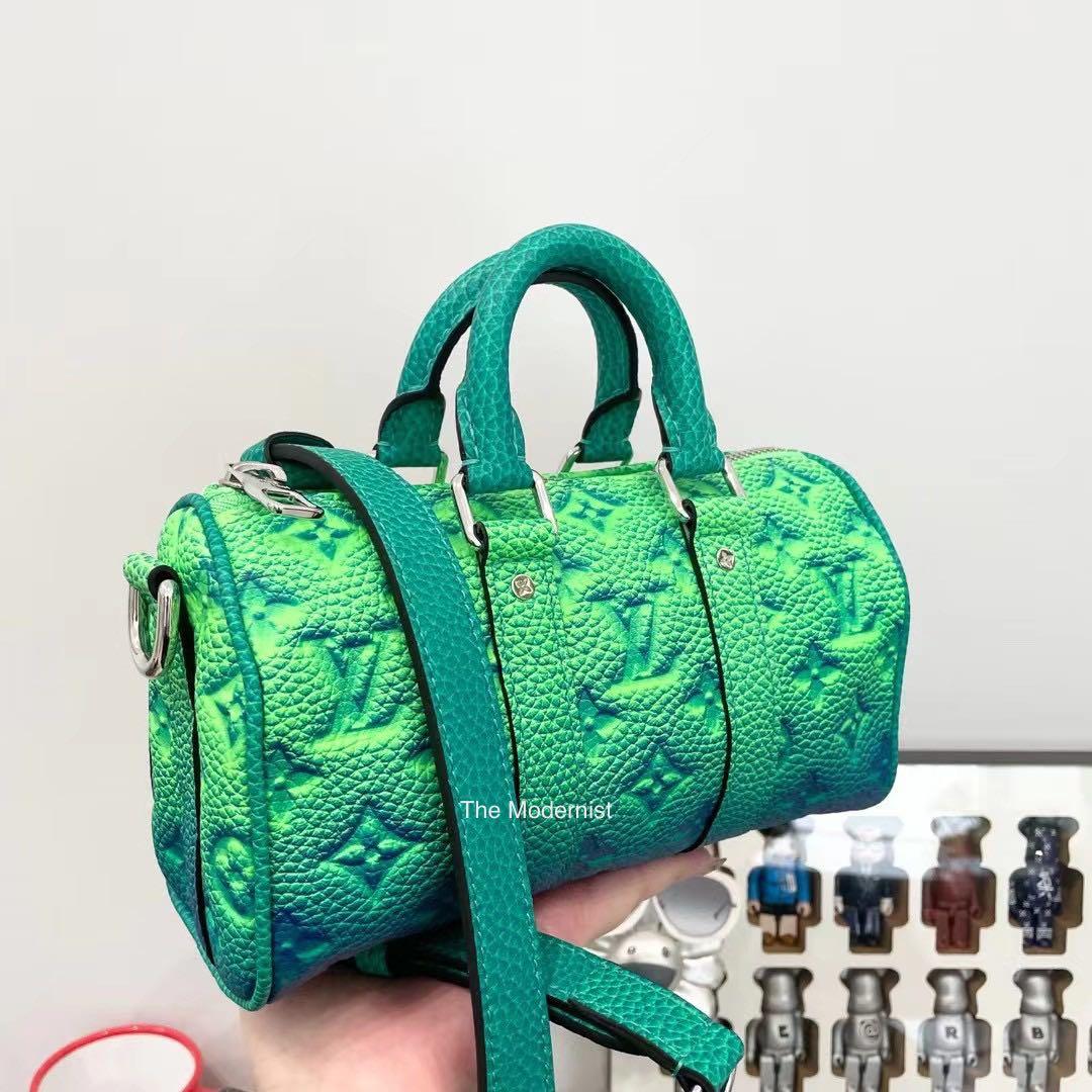 Authentic Louis Vuitton Keepall XS Blue/Green M59691, Luxury, Bags