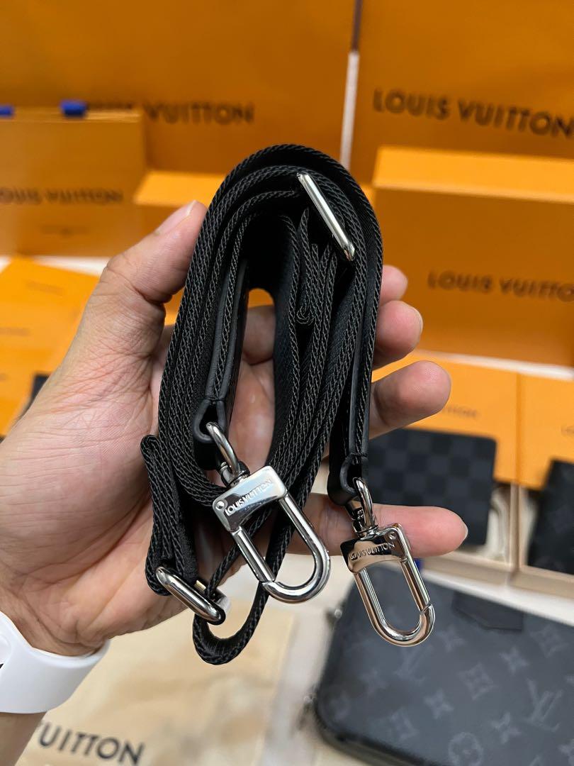 Louis Vuitton Leather Rope Key Holder Graphite Damier Canvas