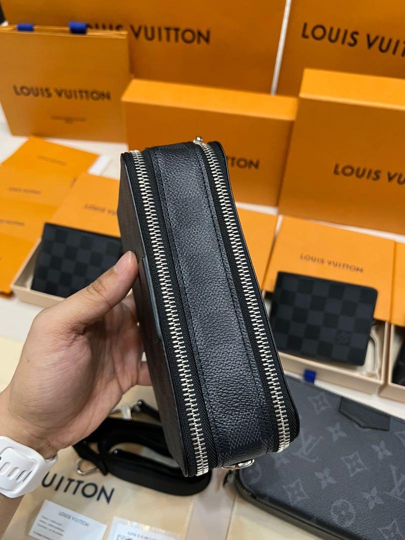 Replica Louis Vuitton Alpha Wearable Wallet In Damier Graphite Canvas N60418