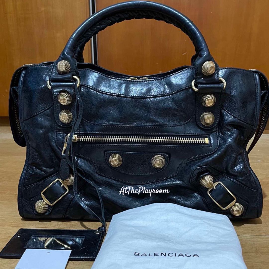 Balenciaga Giant City 21 Gray Lambskin Bag with Silver Hardware  eBay