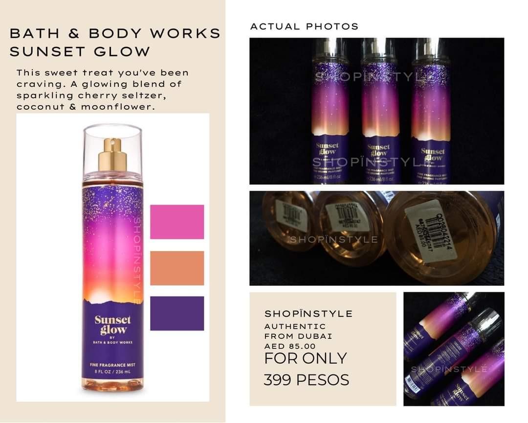 Sunset Glow Bath & Body Works Fragrance Mist Perfume Cologne Victoria's