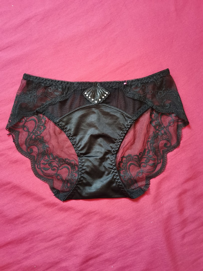 Black Lace Panties, Women's Fashion, Bottoms on Carousell