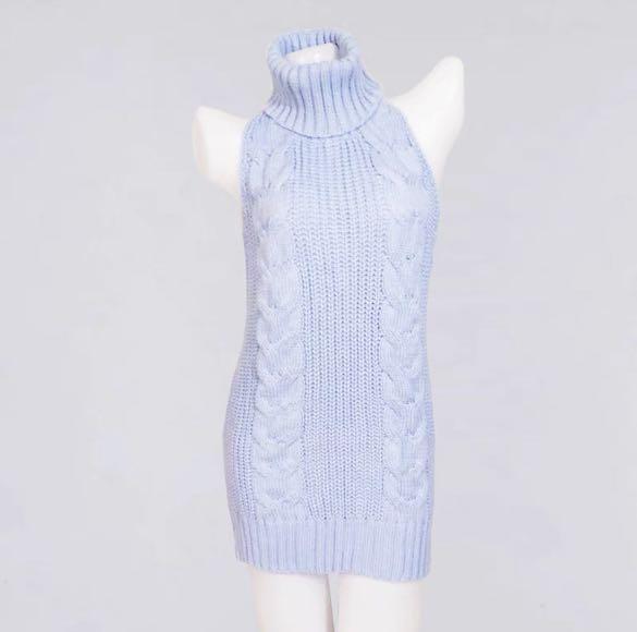 Blue Virgin Killer Sweater, Women's 