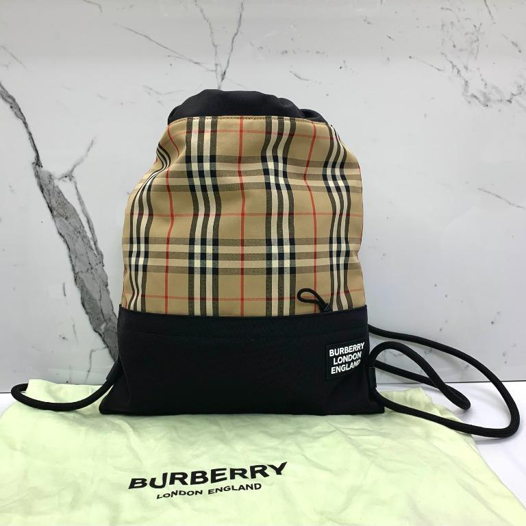Burberry drawstring bag store