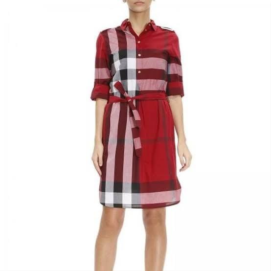 burberry red dress