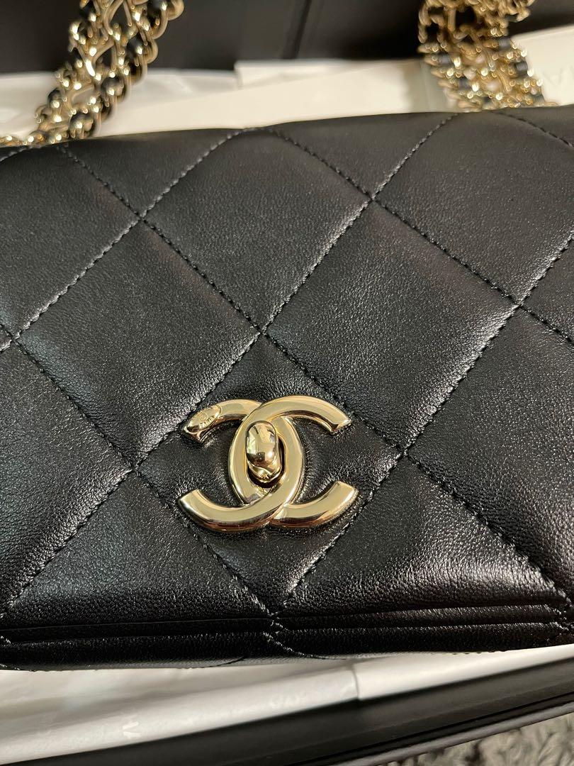 Chanel 22S Cameral Bag Black Lambskin Pearl Crush, Luxury, Bags & Wallets  on Carousell