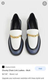 Charles & Keith chunky chain link loafers