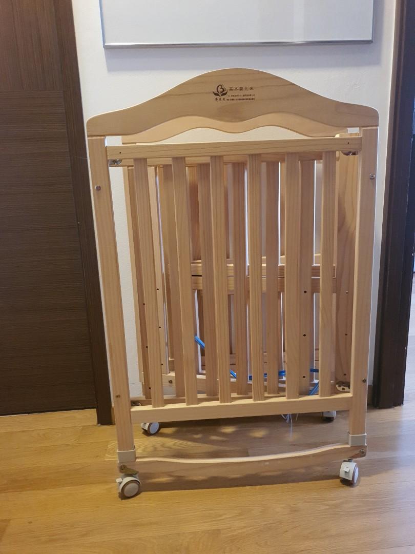 Collapsible Baby Cot with Mattress, Babies & Kids, Baby Nursery & Kids