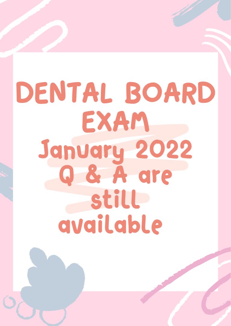 DENTAL BOARD EXAM January 2022, Announcements on Carousell