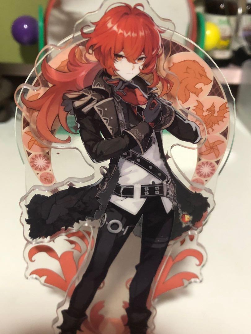 diluc standee genshin impact, Hobbies & Toys, Memorabilia