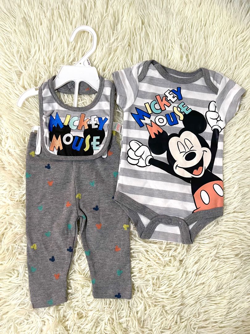 Disney 3 pc Set (onesie, pants, bib), Babies & Kids, Babies & Kids