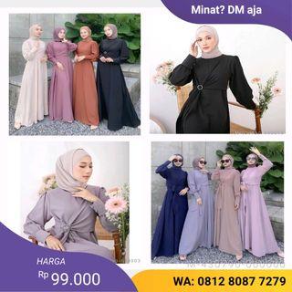 DRESS MUSLIM WANITA GAMIS ORING HYGET  VULF-3325
Variasi： Mocca, Pink Dusty, Abu, Hijau Botol, Coklat Tua, Navy, Maron, Hijau Army, Putih, Hitam
(Silakan menghubungi saya untuk keterangan produk lebih lanjut)