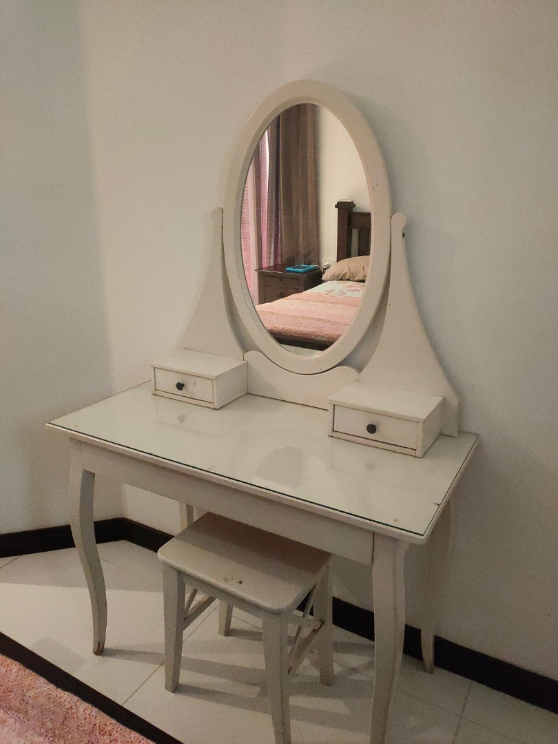 Hemnes Ikea Dressing Table and chair, Furniture & Home Living