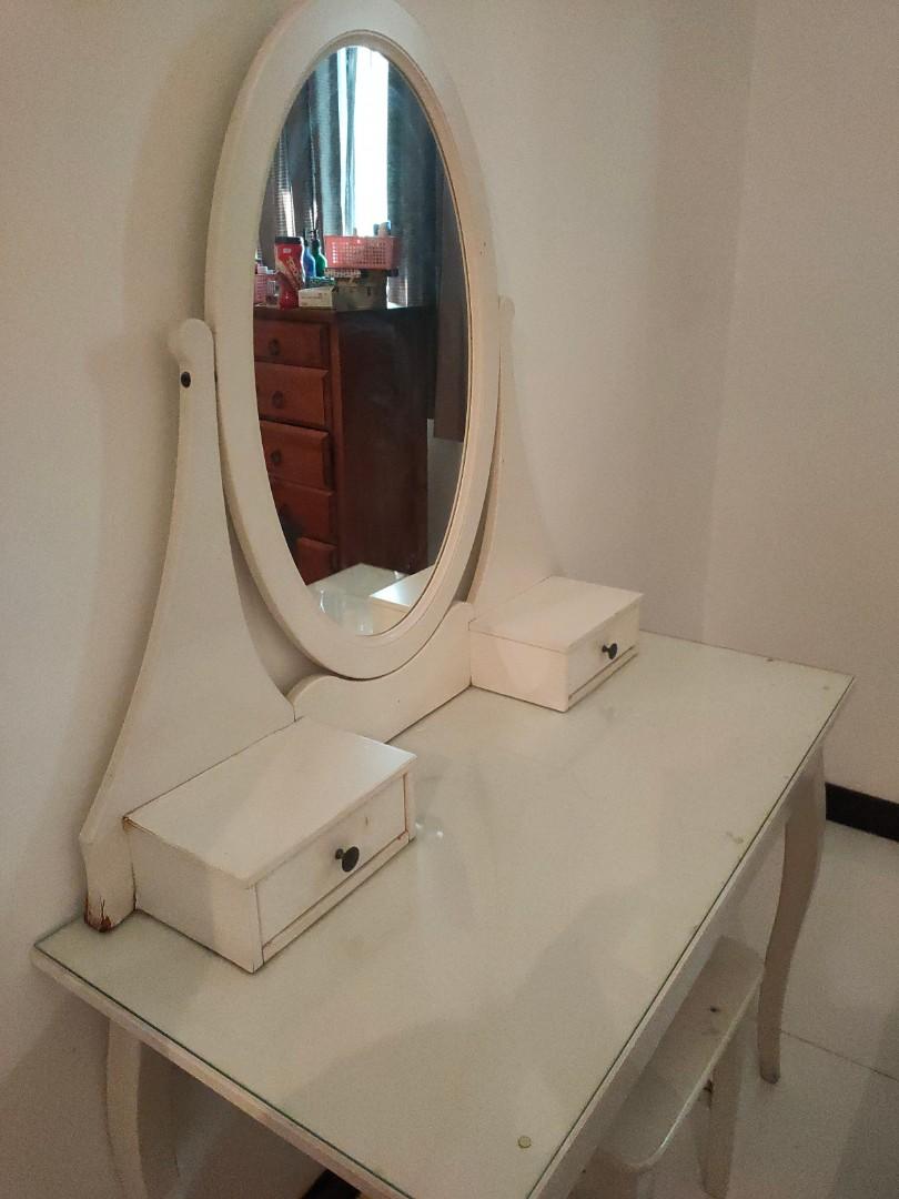 Hemnes Ikea Dressing Table and chair, Furniture & Home Living
