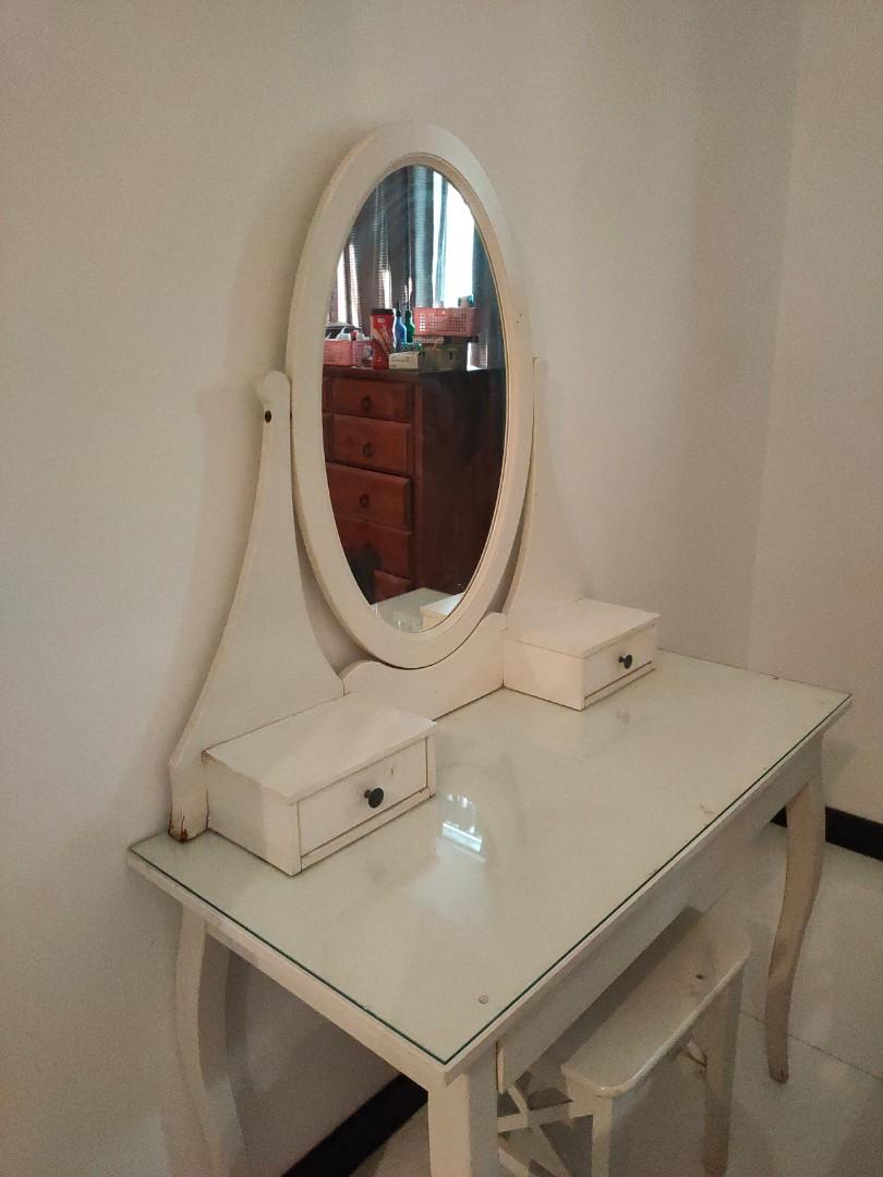 Hemnes Ikea Dressing Table and chair, Furniture & Home Living