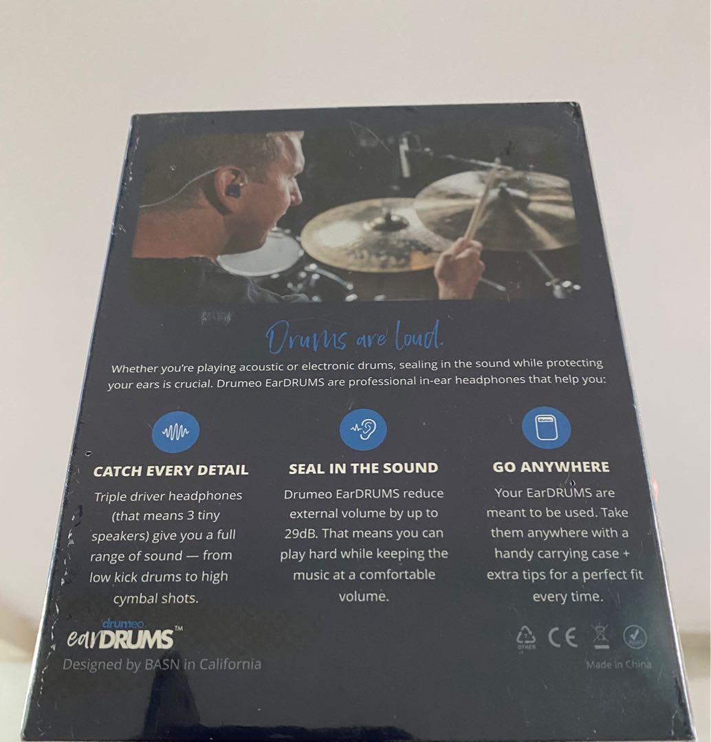 Drumeo EarDrums In Ear Monitor with carry case, Hobbies & Toys, Music