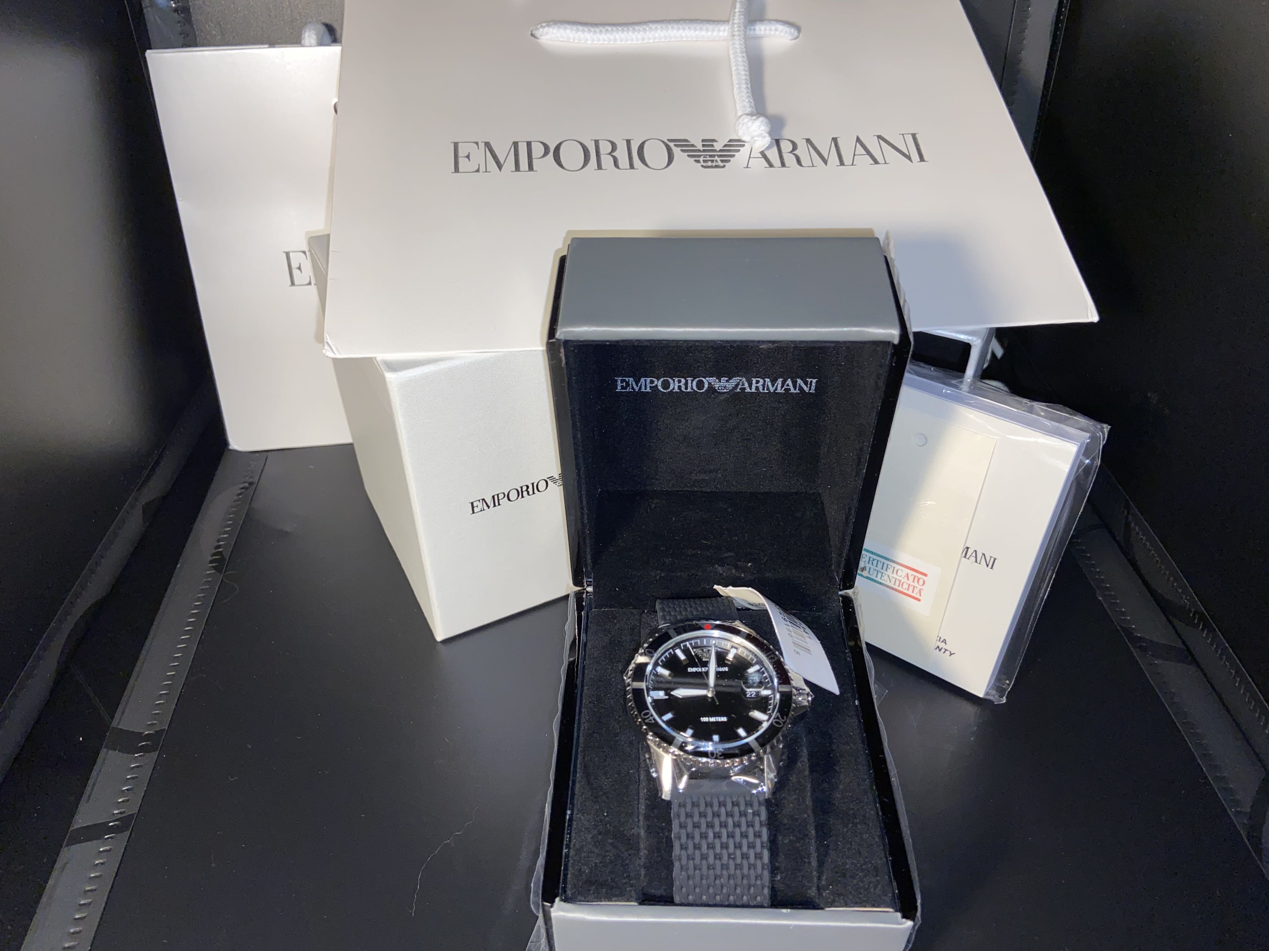 Armani on sale divers watch