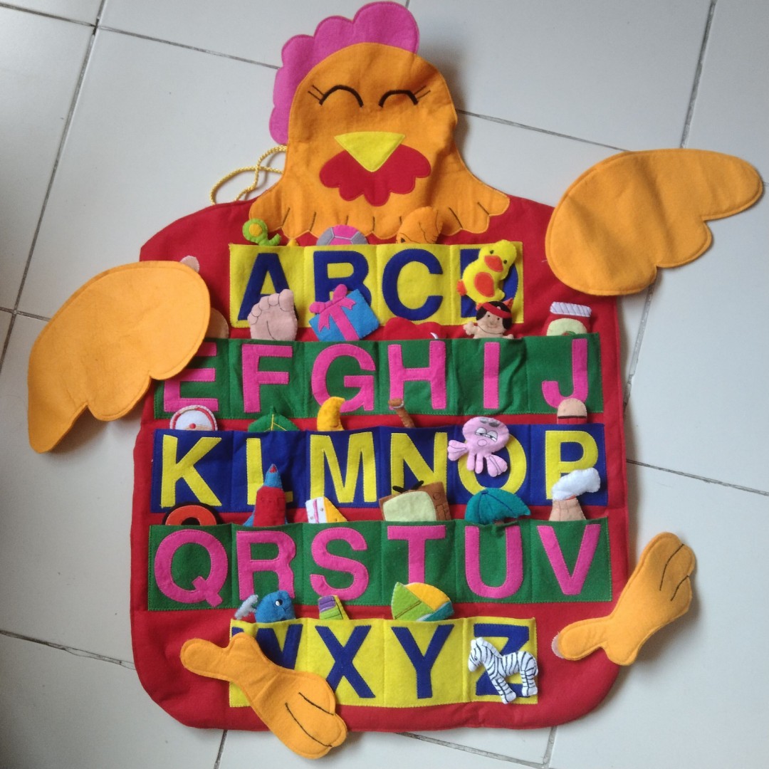 Felt alphabet chart, Babies & Kids, Infant Playtime on Carousell