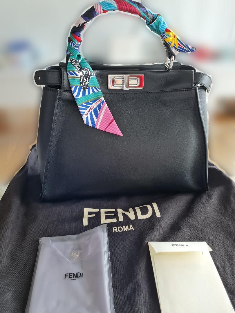 FENDI Regular Peekaboo Iconic Black Luxury Bags Wallets on Carousell