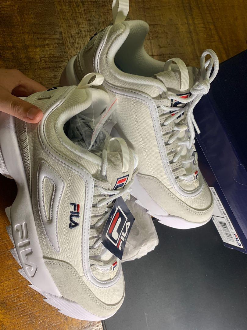 Fila disruptor ii premium suede grey shoes store