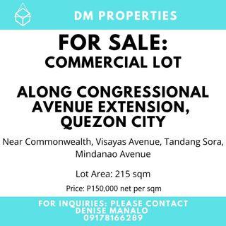 For Sale: Commercial Lot in Congressional Avenue Extension, Quezon Cit