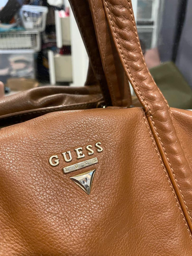Guess Luxe Handbag - Belle Top Handle Flap Bag, Luxury, Bags & Wallets on  Carousell