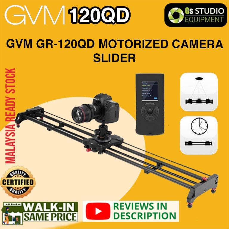 GVM GR-120QD Professional Video Carbon Fiber Motorized Camera Slider (48”),  Photography, Video Cameras on Carousell