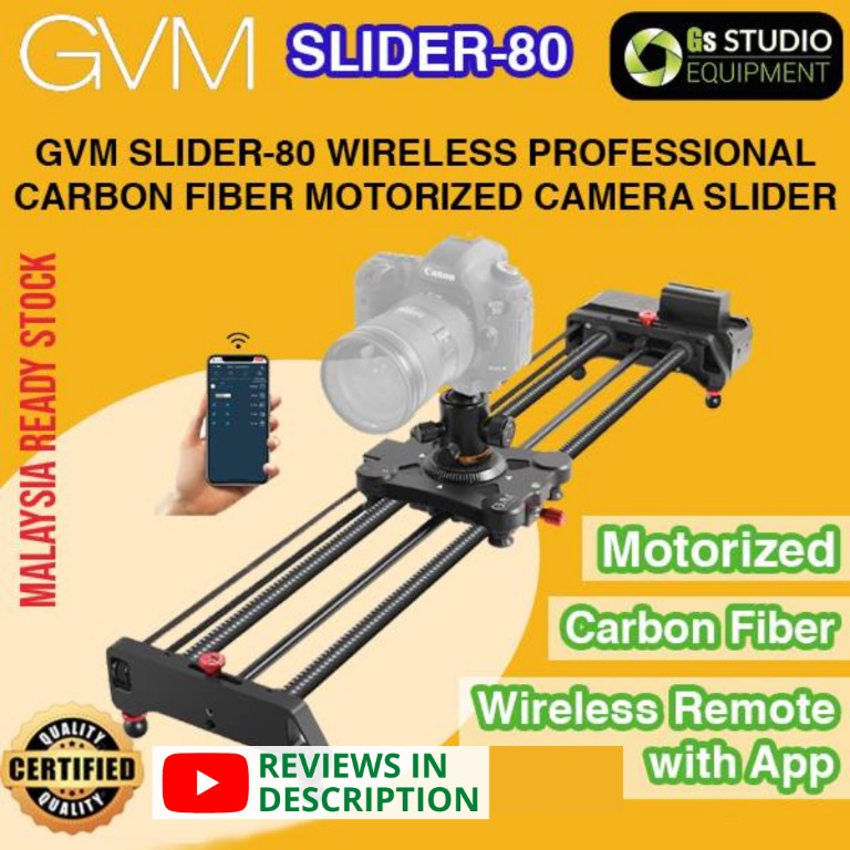 GVM GP-80QD Professional Video Carbon Fiber Motorized Camera Slider (32)