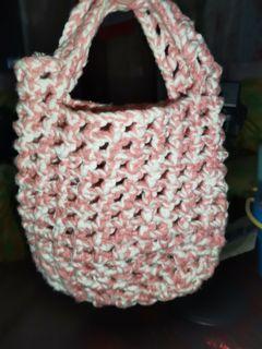 Handmade Two-toned Crochet Bag (Small)